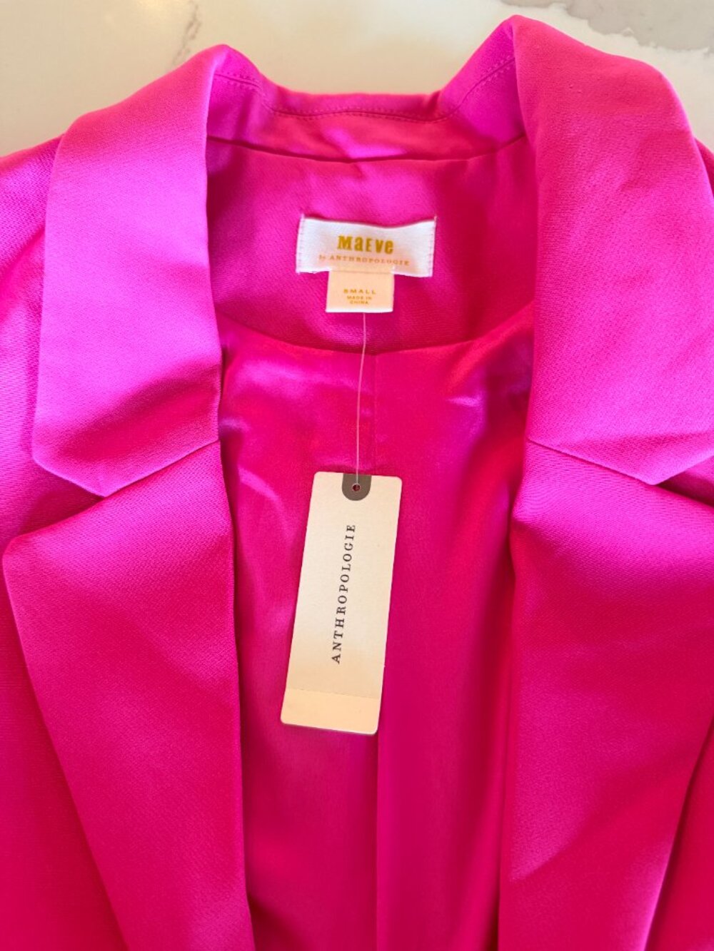 Anthropologie Maeve Pink Ribbon Blazer NWT Size Small - Picture 8 of 10